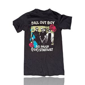Fall Out Boy "So Much (For) Stardust" Black Graphic T-Shirt Size SMALL: EMO
